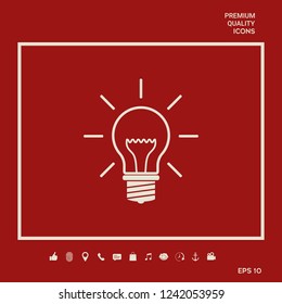 Light bulb - new ideas. Graphic elements for your design
