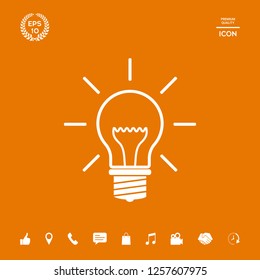 Light bulb - new ideas. Graphic elements for your design