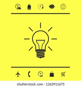 Light bulb - new ideas. Graphic elements for your design