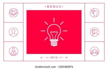 Light bulb - new ideas. Graphic elements for your design