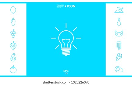 Light bulb - new ideas. Graphic elements for your design