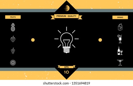 Light bulb - new ideas. Graphic elements for your design