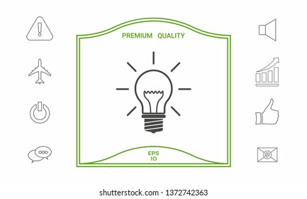 Light bulb - new ideas. Graphic elements for your design
