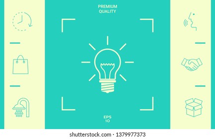 Light bulb - new ideas. Graphic elements for your design
