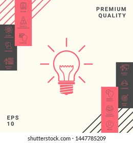 Light bulb - new ideas. Graphic elements for your design