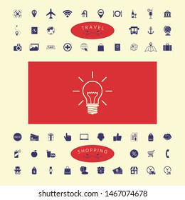 Light bulb - new ideas. Graphic elements for your design