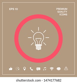 Light bulb - new ideas. Graphic elements for your design