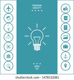 Light bulb - new ideas. Graphic elements for your design