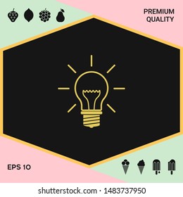 Light bulb - new ideas. Graphic elements for your design