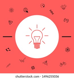 Light bulb - new ideas. Graphic elements for your design
