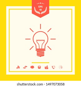 Light bulb - new ideas. Graphic elements for your design