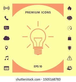 Light bulb - new ideas. Graphic elements for your design