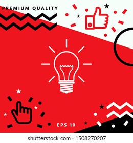 Light bulb - new ideas. Graphic elements for your design