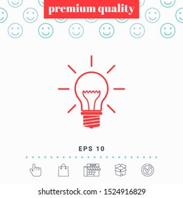 Light bulb - new ideas. Graphic elements for your design
