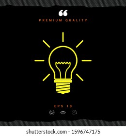 Light bulb - new ideas. Graphic elements for your design