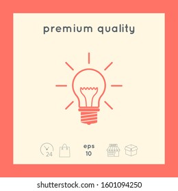 Light bulb - new ideas. Graphic elements for your design