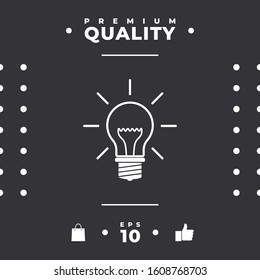 Light bulb - new ideas. Graphic elements for your design