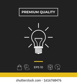 Light bulb - new ideas. Graphic elements for your design