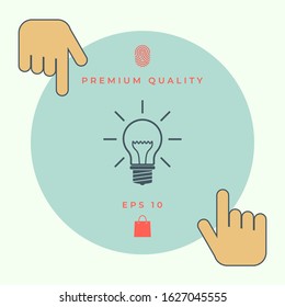 Light bulb - new ideas. Graphic elements for your design