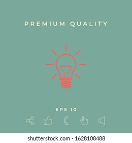 Light bulb - new ideas. Graphic elements for your design