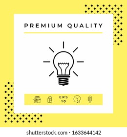 Light bulb - new ideas. Graphic elements for your design