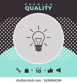 Light bulb - new ideas. Graphic elements for your design