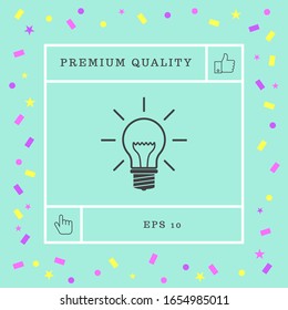 Light bulb - new ideas. Graphic elements for your design