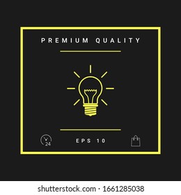 Light bulb - new ideas. Graphic elements for your design