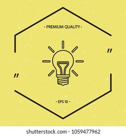 Light bulb - new ideas. Line icon
