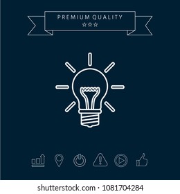 Light bulb - new ideas. Line icon