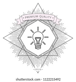 Light bulb - new ideas. Line icon