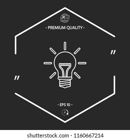 Light bulb - new ideas. Line icon