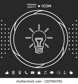 Light bulb - new ideas. Line icon