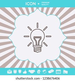 Light bulb - new ideas. Line icon. Graphic elements for your design