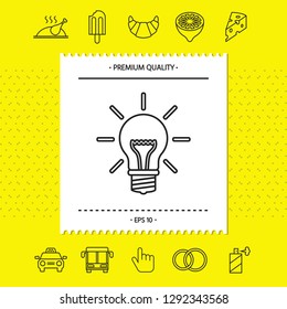 Light bulb - new ideas. Line icon. Graphic elements for your design