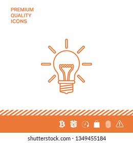 Light bulb - new ideas. Line icon. Graphic elements for your design
