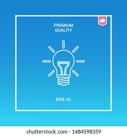 Light bulb - new ideas. Line icon. Graphic elements for your design