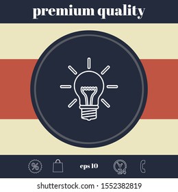 Light bulb - new ideas. Line icon. Graphic elements for your design