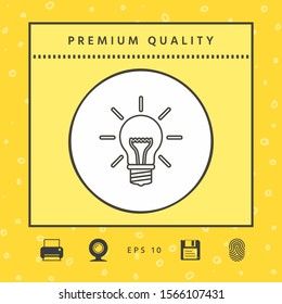 Light bulb - new ideas. Line icon. Graphic elements for your design