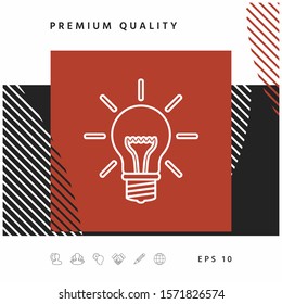 Light bulb - new ideas. Line icon. Graphic elements for your design