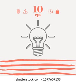 Light bulb - new ideas. Line icon. Graphic elements for your design