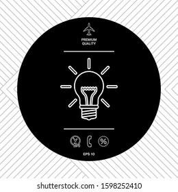 Light bulb - new ideas. Line icon. Graphic elements for your design