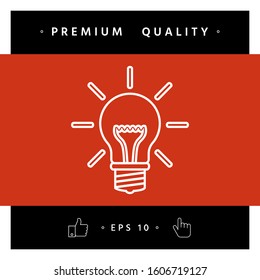 Light bulb - new ideas. Line icon. Graphic elements for your design