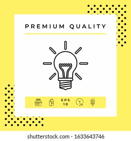 Light bulb - new ideas. Line icon. Graphic elements for your design