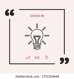 Light bulb - new ideas. Line icon. Graphic elements for your design