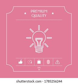 Light bulb - new ideas. Line icon. Graphic elements for your design