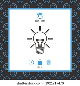 Light bulb - new ideas. Line icon