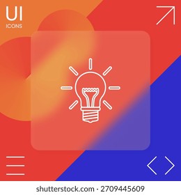 Light bulb - new ideas. Line icon