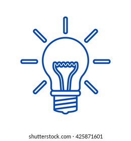 Light bulb - new ideas. Line icon.