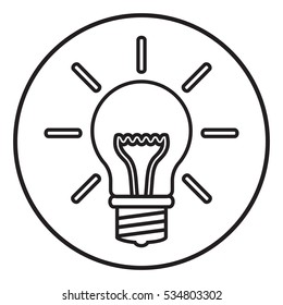 Light bulb - new ideas. Line icon